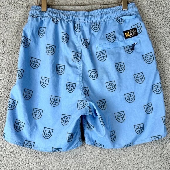 Brixton X Indenpendent Colab Shorts Trunks SIze Medium Cross Logo AOP - Picture 3 of 6
